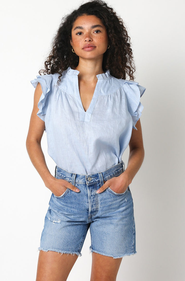 ANNA LINEN TOP