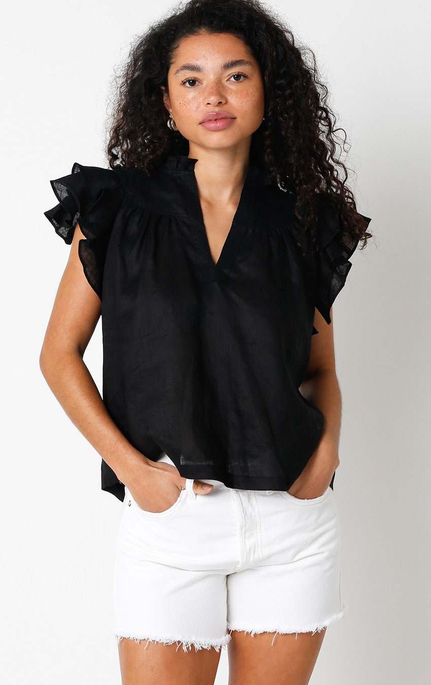 ANNA LINEN TOP