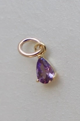 TEARDROP BIRTHSTONE CHARM