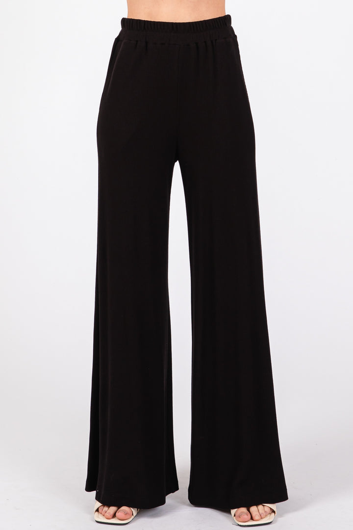 THERMAL WIDE LEG PANTS