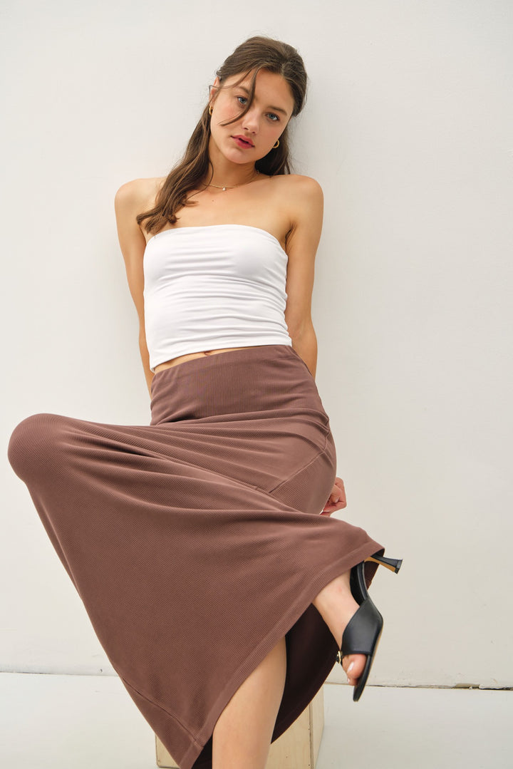 JERSEY KNIT MAXI SKIRT