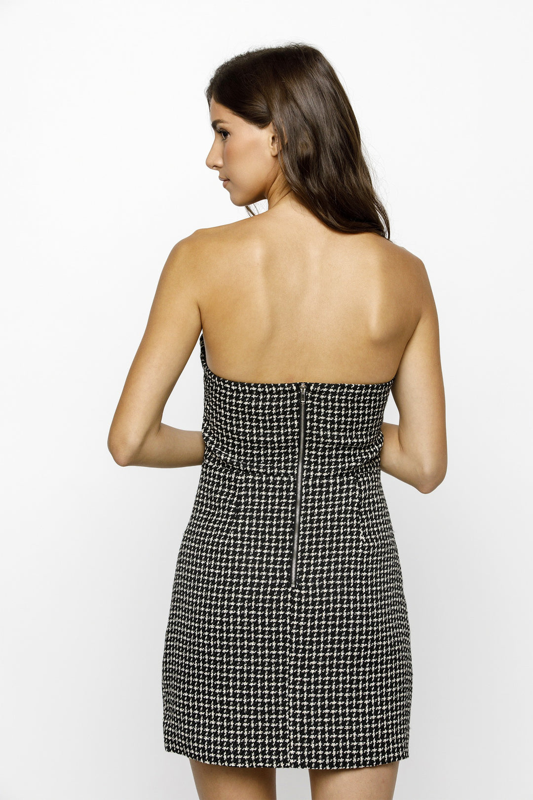 HOUNDSTOOTH MINI DRESS