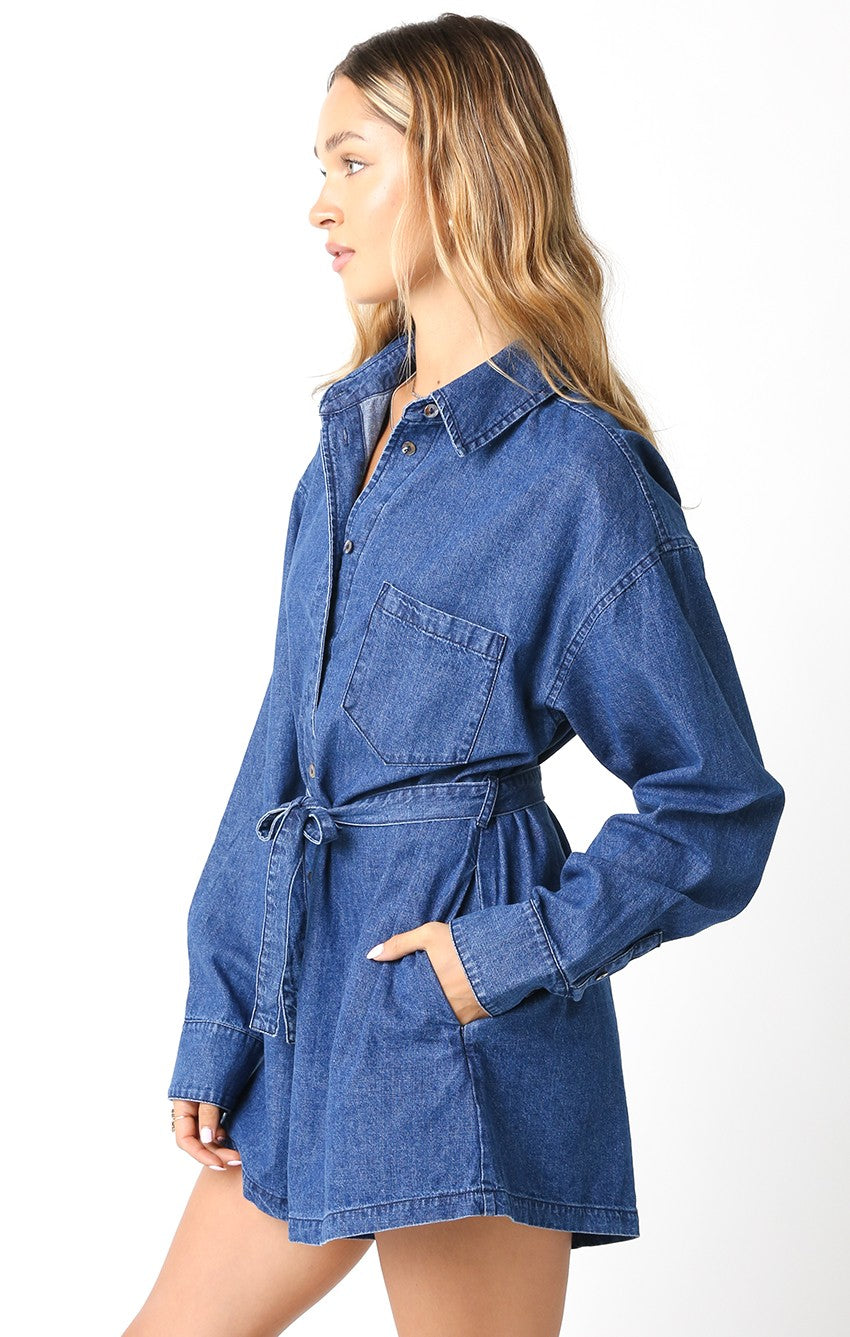 CAROL DENIM ROMPER