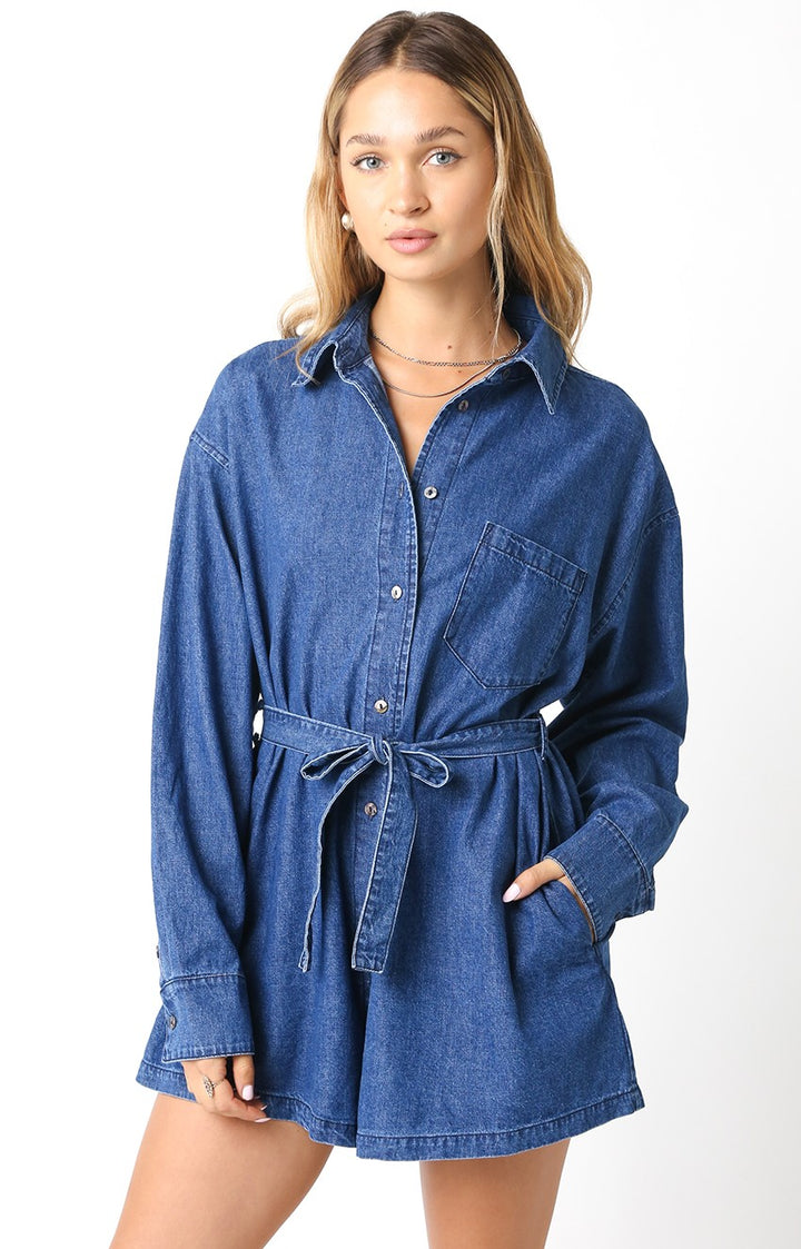 CAROL DENIM ROMPER