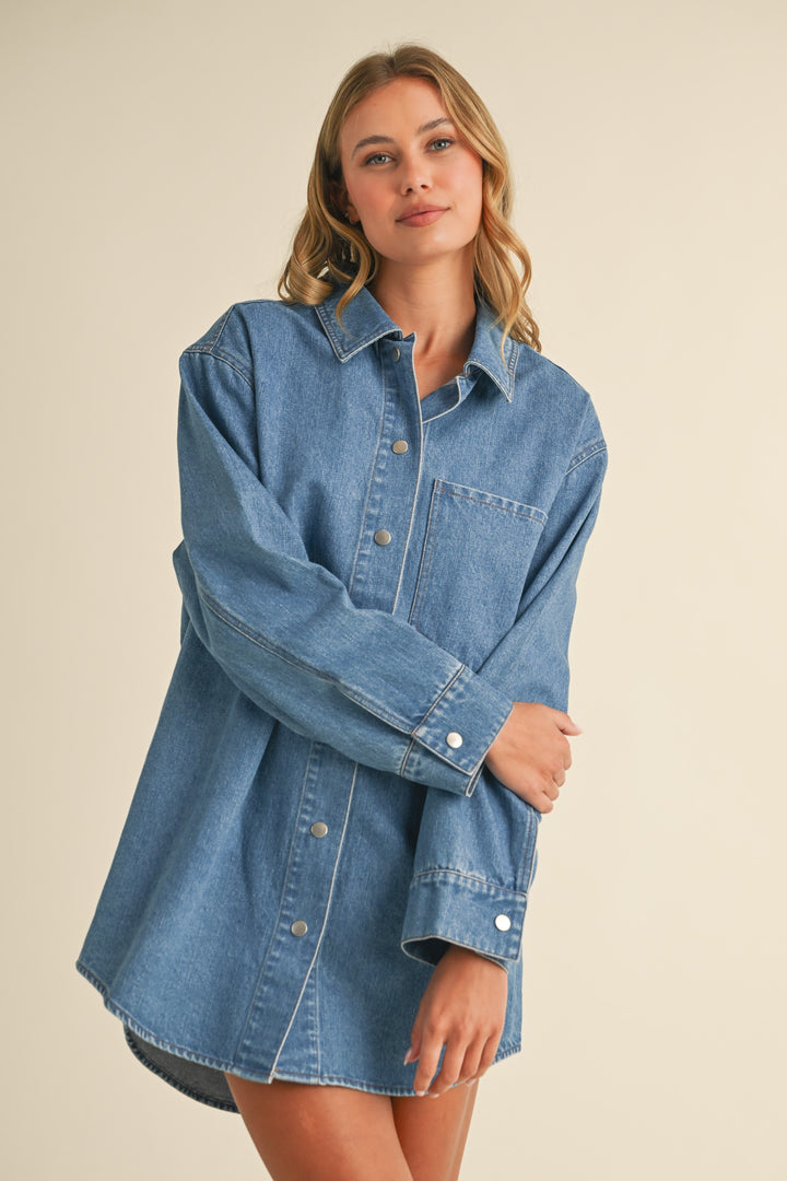 DENIM SHIRT DRESS