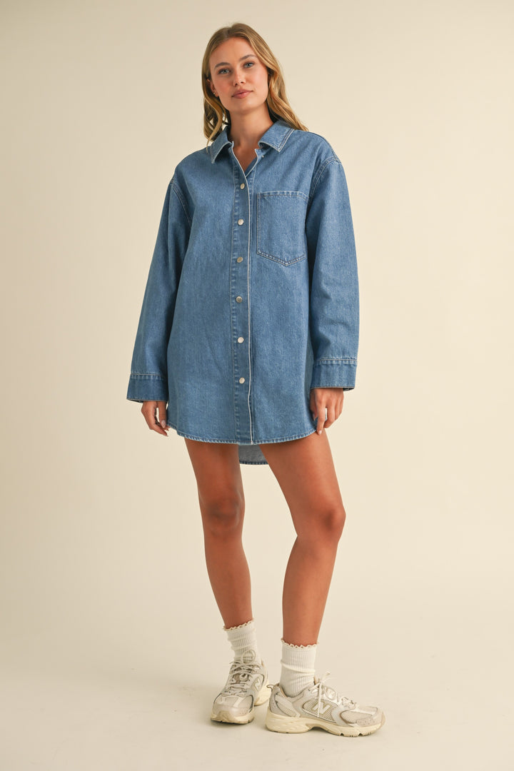 DENIM SHIRT DRESS