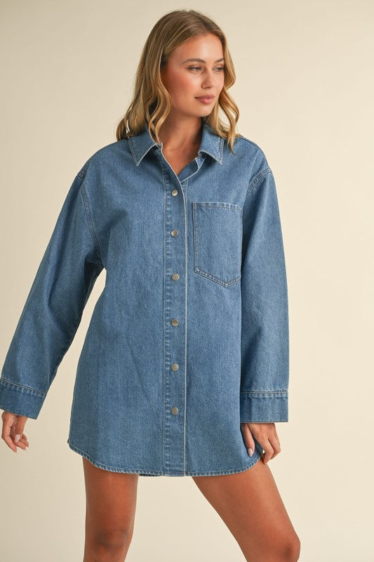 DENIM SHIRT DRESS