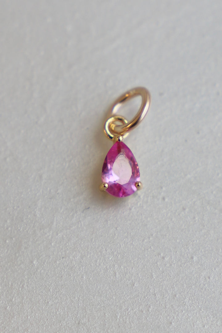 TEARDROP BIRTHSTONE CHARM