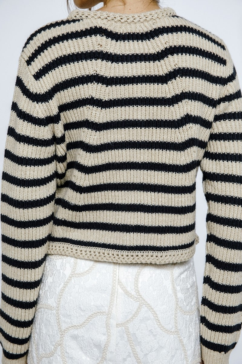 NAUTICAL STRIPED CARDIGAN