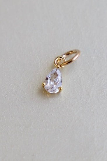 TEARDROP BIRTHSTONE CHARM