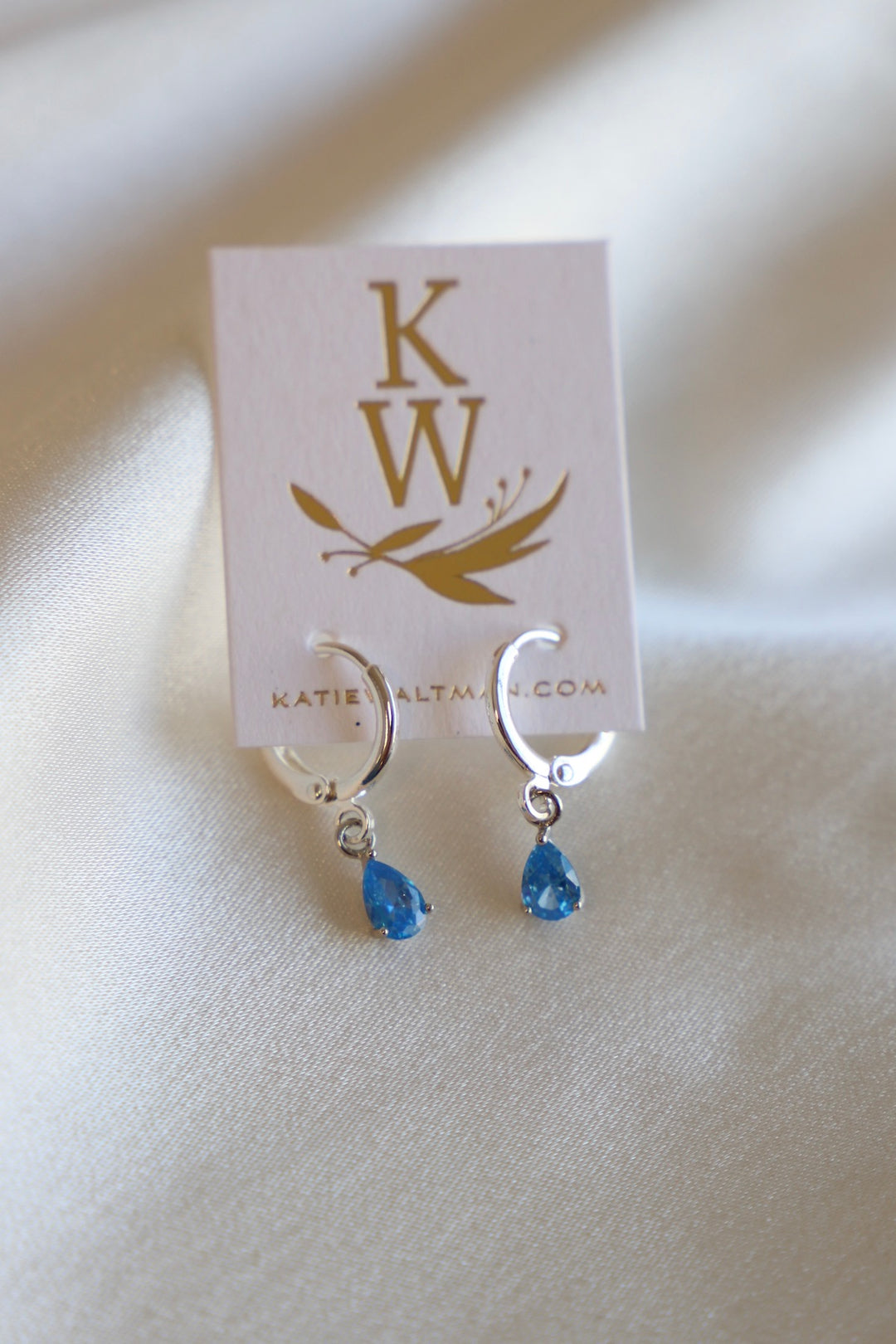 BIRTHSTONE TEARDROP EARRINGS