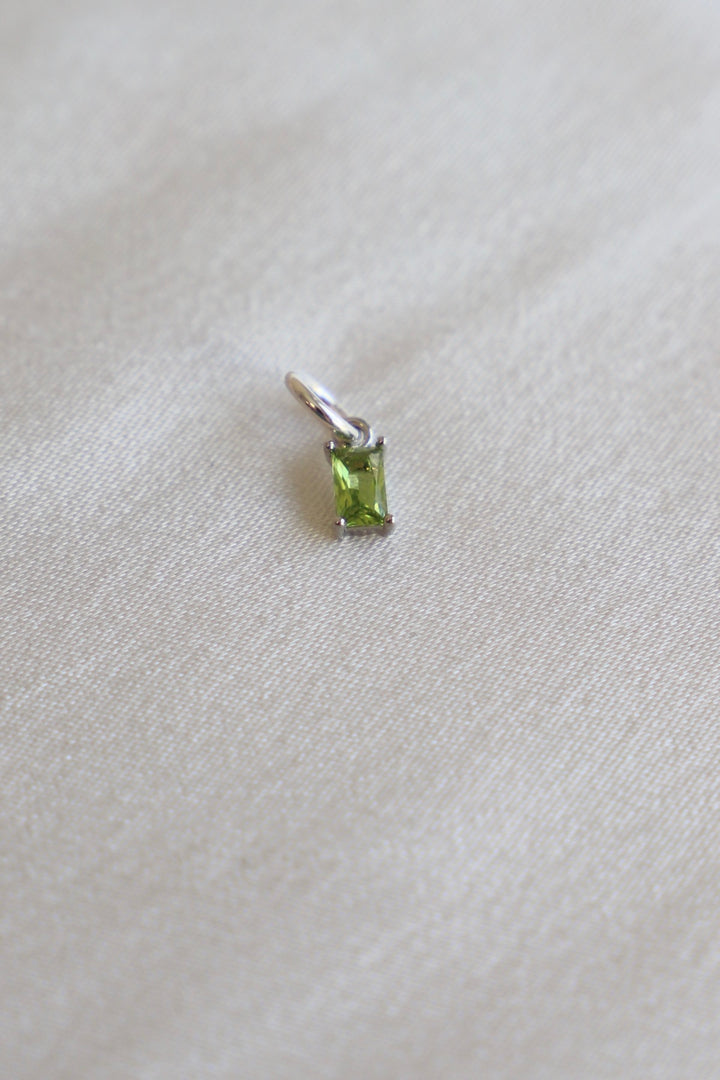 EMERALD CUT BIRTHSTONE CHARM