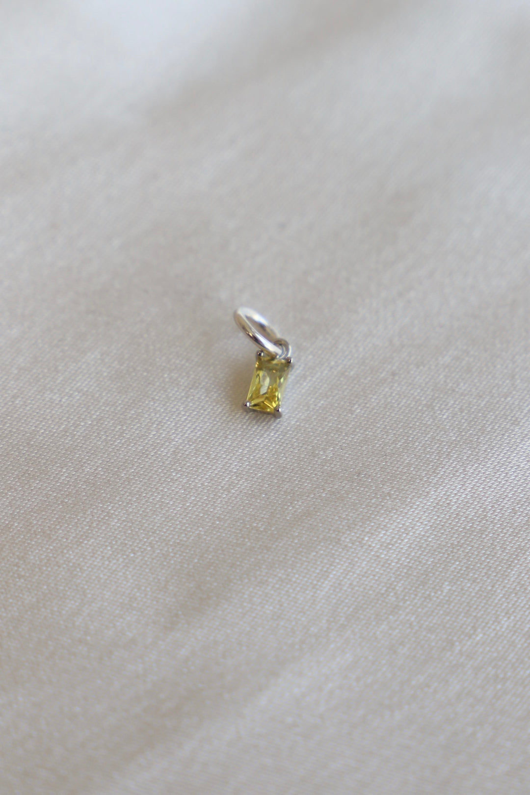 EMERALD CUT BIRTHSTONE CHARM