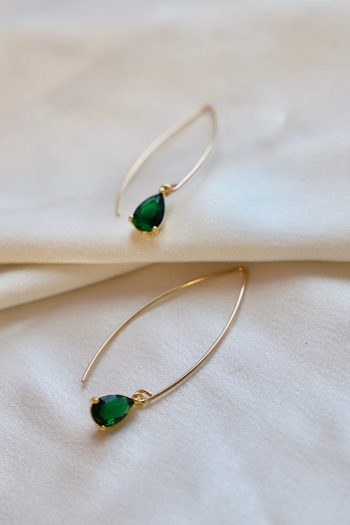 EMERALD TEARDROP EARRINGS