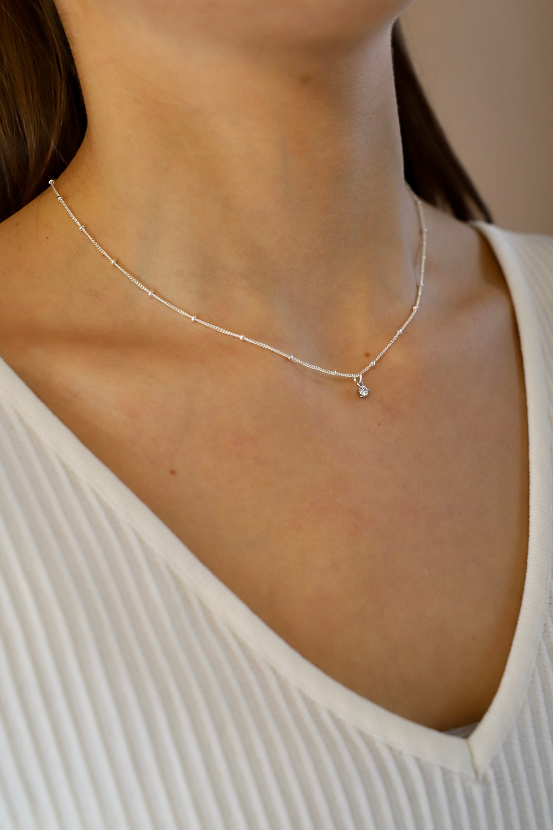 WILLA SILVER CZ NECKLACE