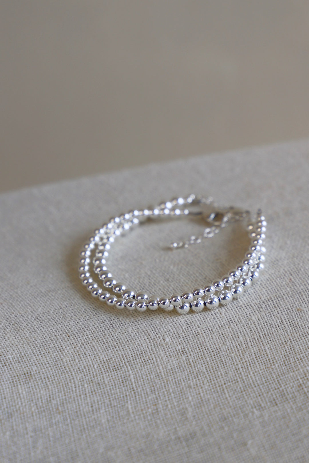 SILVER FILLED BEADED BRACELET