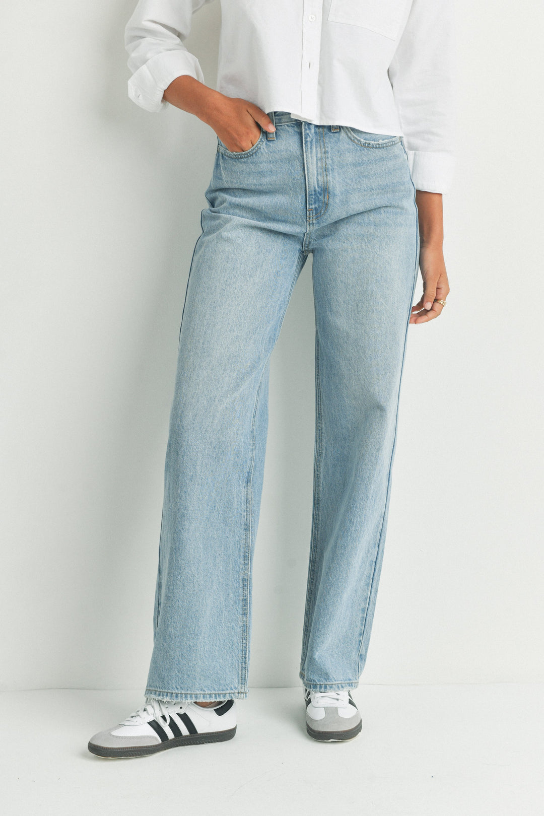 KENNA SKATER JEAN-LIGHT WASH