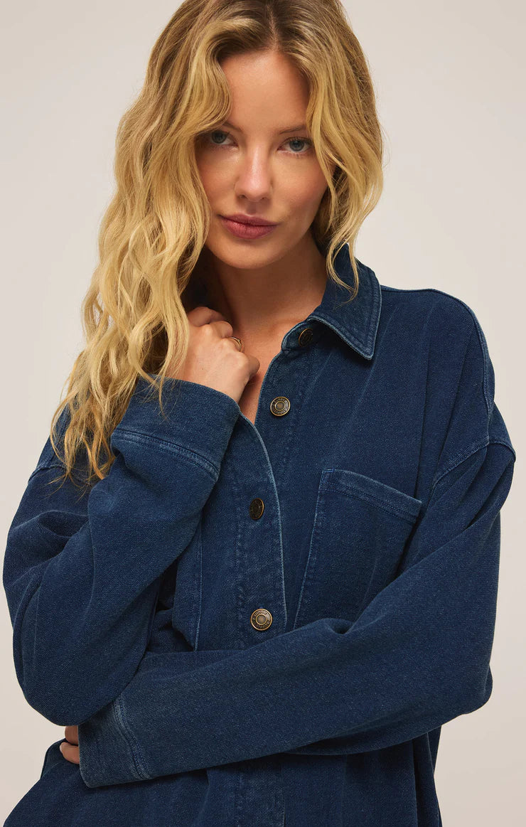 ALL DAY KNIT DENIM JACKET