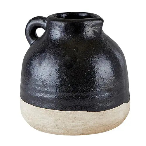 BLACK ARTISAN DIPPED VASE