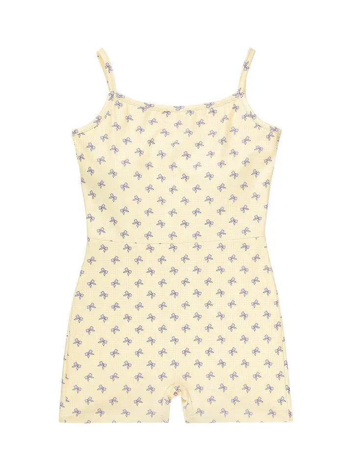 LAVENDER BOWS ACTIVE ROMPER