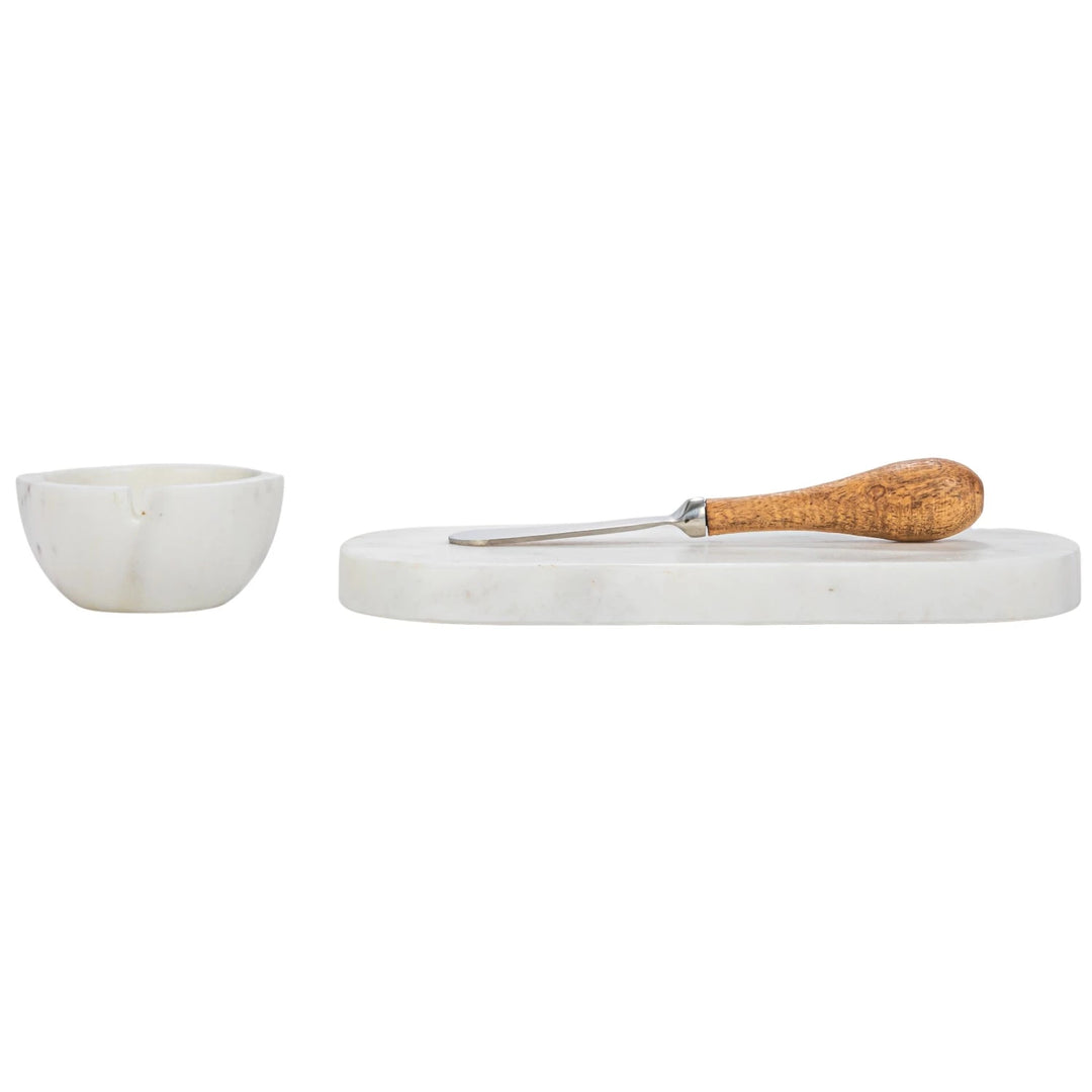 MARBLE SERVING BOARD SET