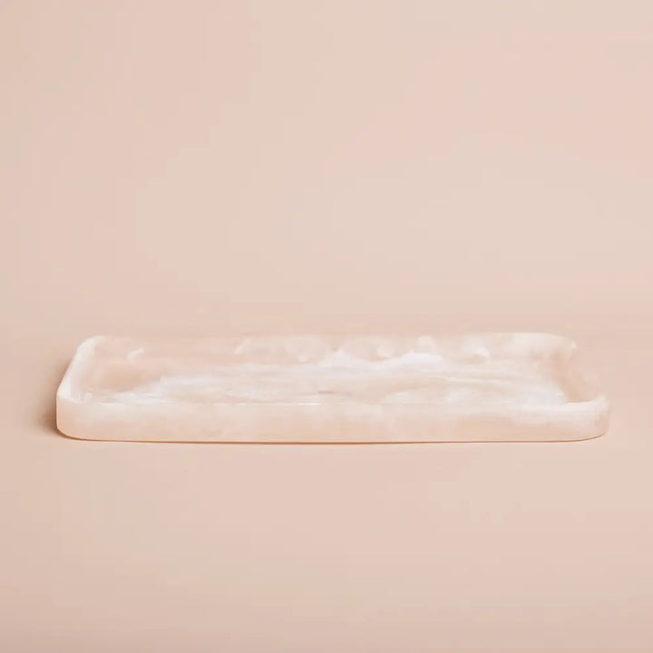 FLOW RESIN TRAY/CADY-PEACH BLUSH