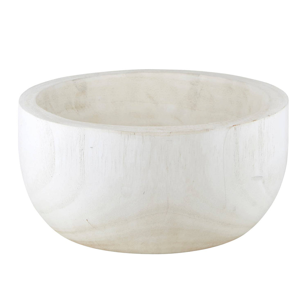 WHITE PAULOWNIA WOOD SERVING BOWL