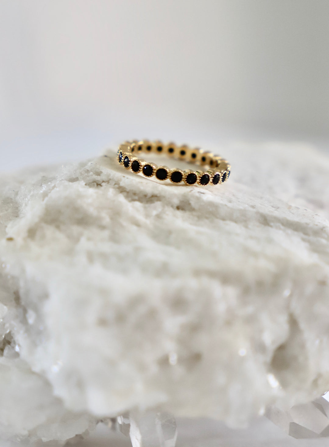 ROUND ETERNITY BAND- BLACK