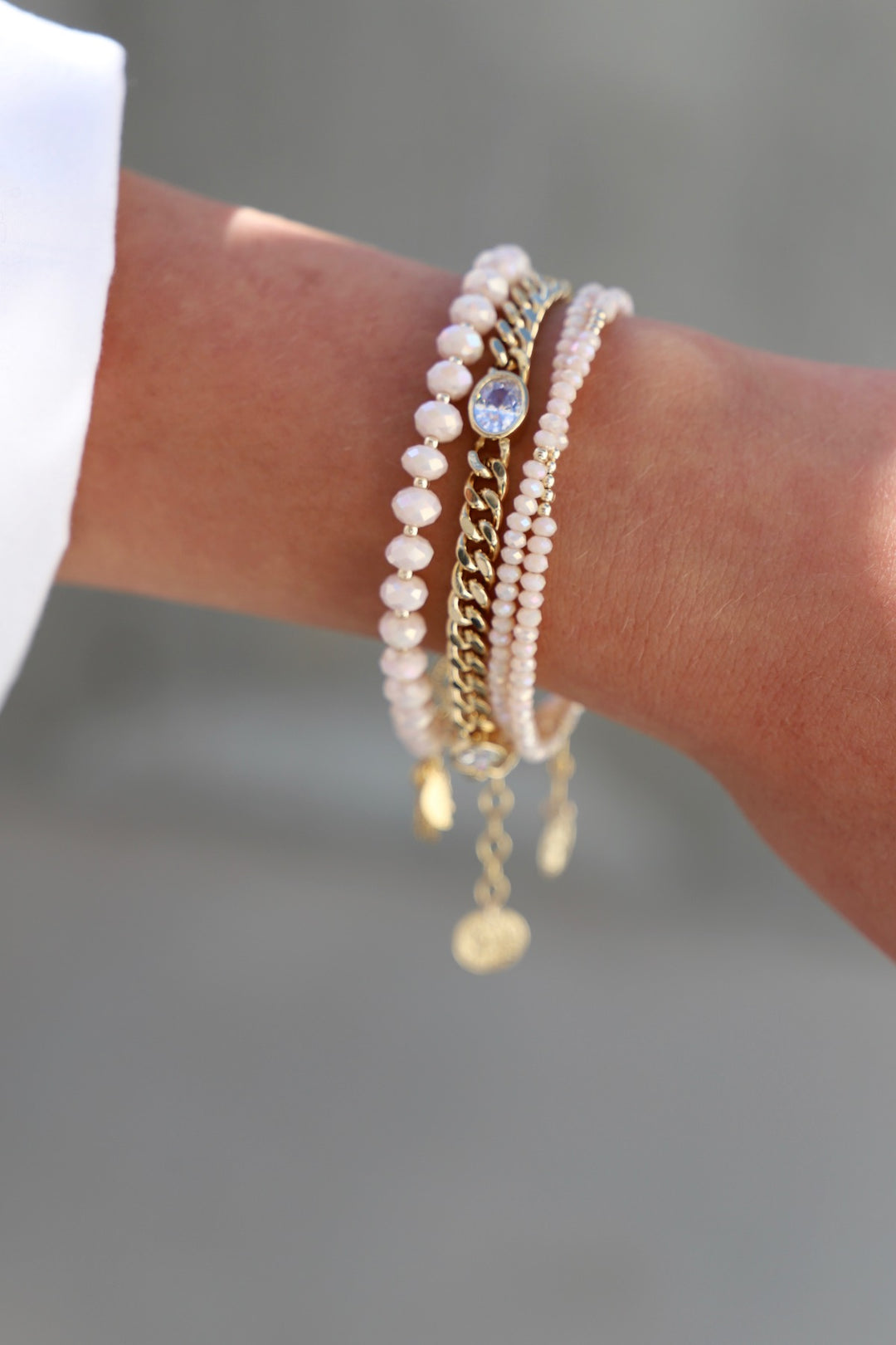 PINK OPAL PETITE DOUBLE WRAP BRACELET