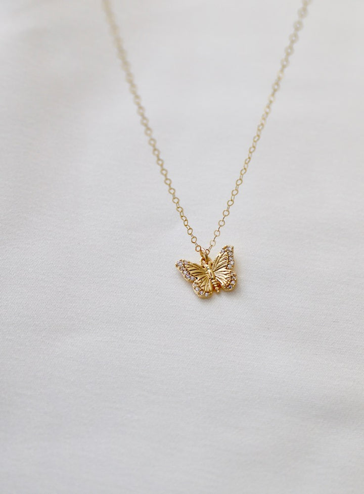 CZ BUTTERFLY NECKLACE