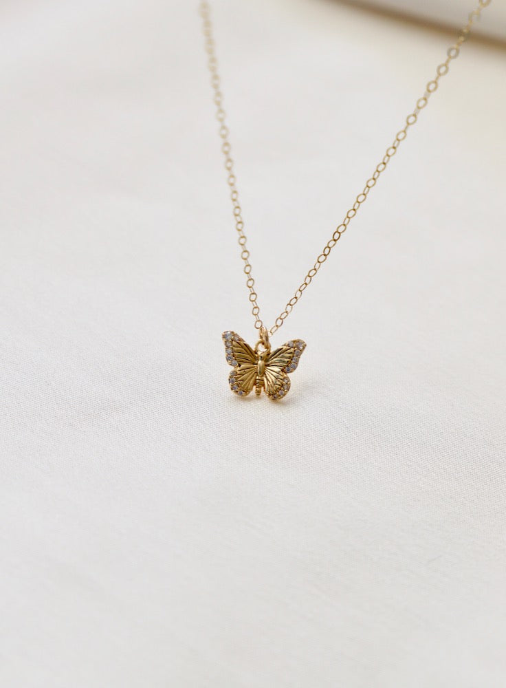 CZ BUTTERFLY NECKLACE