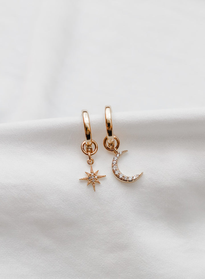 CELESTIAL STAR AND MOON HOOPS