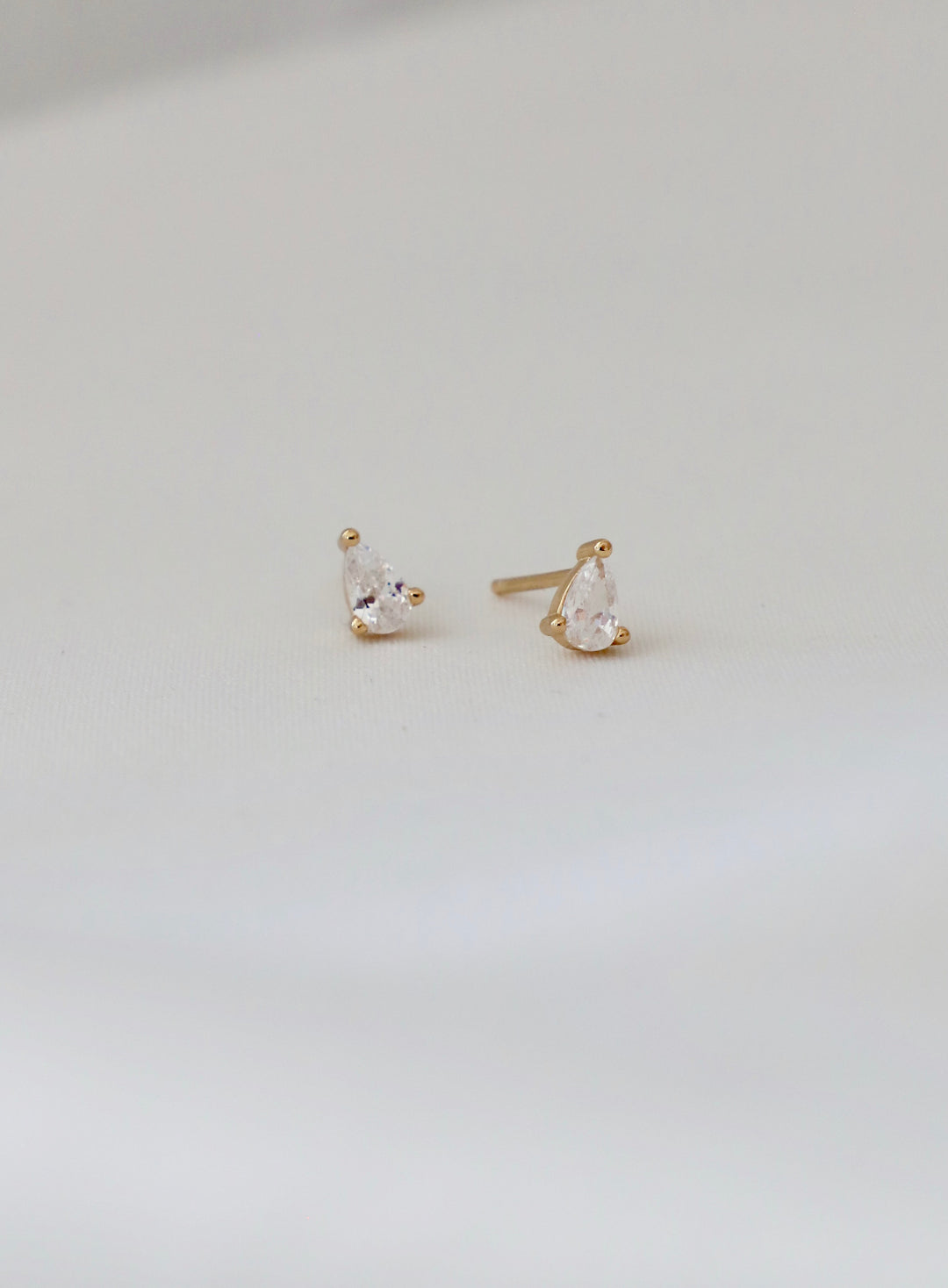 MINI TEARDROP CZ STUDS