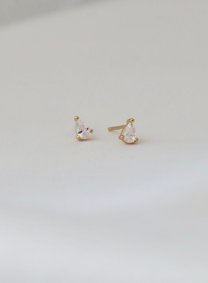 MINI TEARDROP CZ STUDS