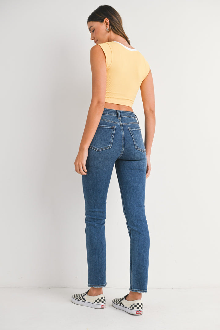 SLIM STRAIGHT LONGER LENGTH JEAN