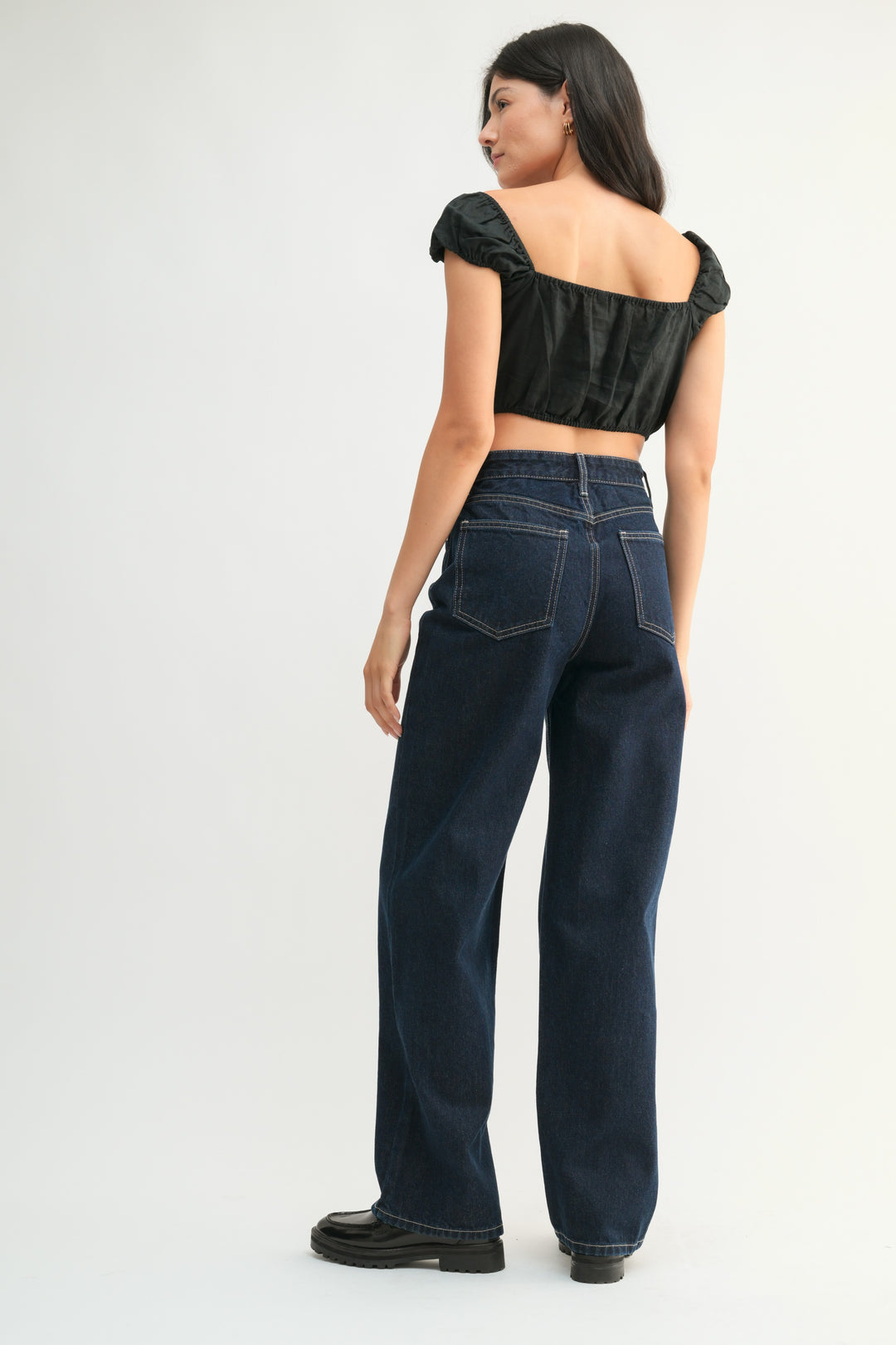 HIGH WAISTED SKATER JEAN