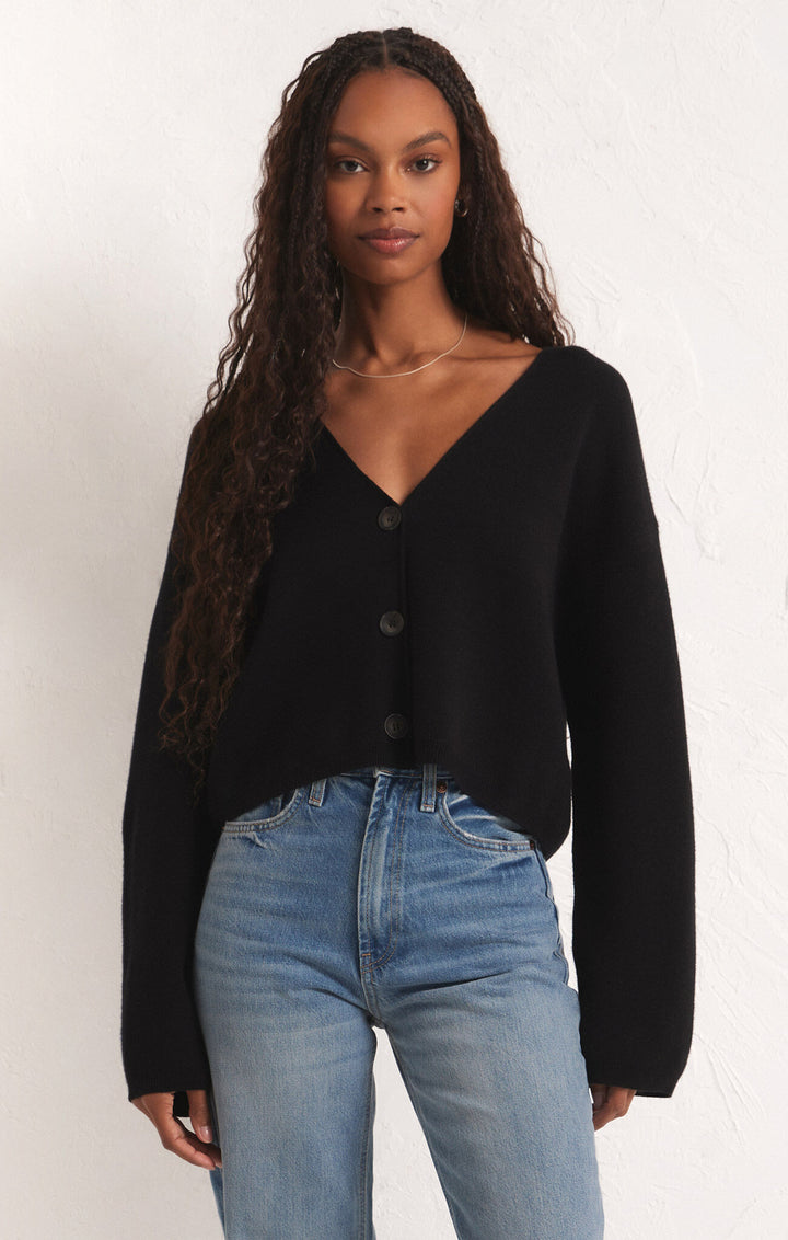 ESTELLE CARDIGAN-BLACK