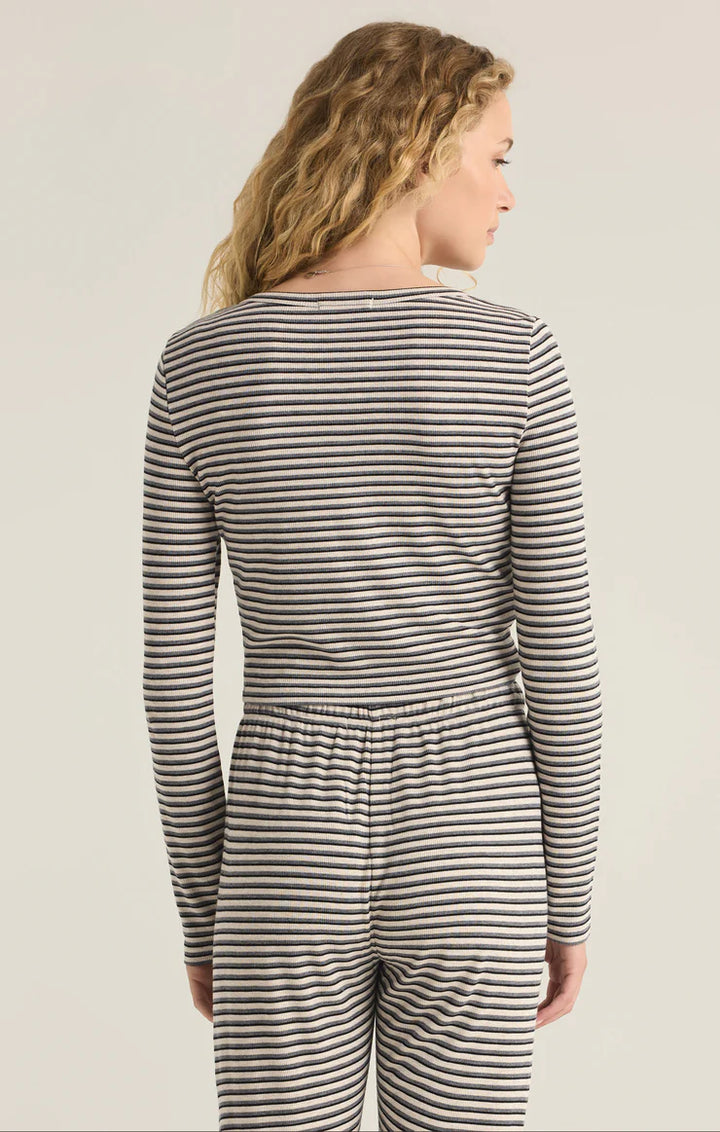 CONSTANCE STRIPE LONG SLEEVE TOP